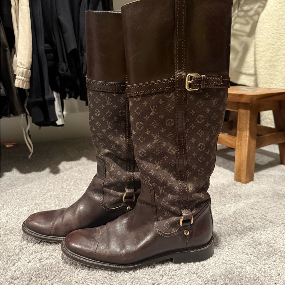 Louis Vuitton Dark Brown Monogram boots